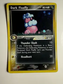 Pokemon Card Dark Flaaffy 33/109 - Reverse Holo - Team Rocket Returns (2004) - Image 3
