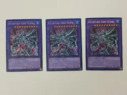 Yugioh - Egyptian God Slime x 3 - 1st Edition Secret Rare NM - Free Holo Card - Image 1