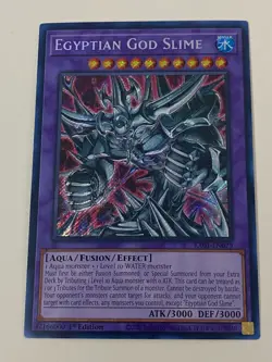 Yugioh - Egyptian God Slime x 3 - 1st Edition Secret Rare NM - Free Holo Card - Image 2
