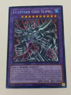 Yugioh - Egyptian God Slime x 3 - 1st Edition Secret Rare NM - Free Holo Card - Image 4