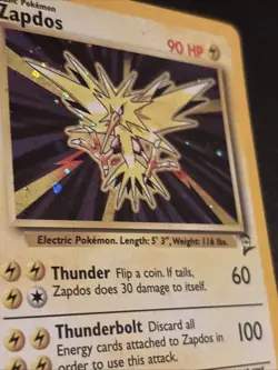 Vintage Zapdos holo Rare card from base set near mint condition! - Image 2