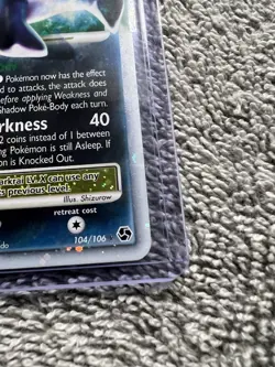 Pokemon TCG Darkrai LV.X Holo Card 104/106 Great Encounters Series LP - Image 5