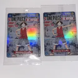 One Piece TCG Monkey D. Luffy Rutgers College Promo - Sealed 2‑Card Set - Image 1