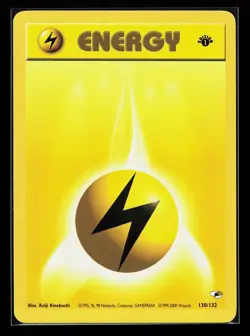 Lightning Energy 130/132 1st Edition Gym Heroes Pokemon Card - Image 1