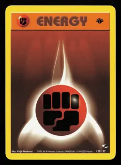 Fighting Energy 127/132 1st Edition Gym Heroes Pokemon Card - Image 1