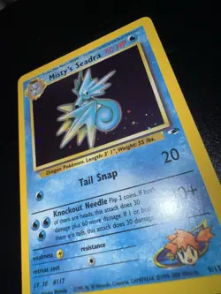 Pokemon TCG 2000 Misty's Seadra Gym Heroes Holo Card 9/132 Unlimited Rare - Image 5