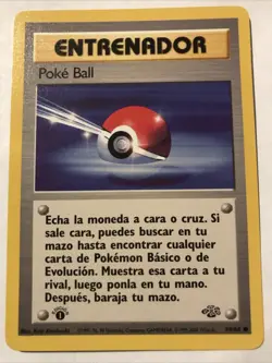 Poke Ball 64/64 Jungle Regular 1st Edition TRAINER Pokemon TCG Spanish Card - Image 1