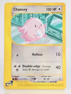 Pokemon Card - Chansey Aquapolis 69/147 Common Non Holo - Image 1
