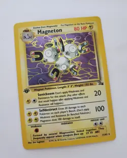 Pokemon Magneton Holo Fossil Set Unlimited 11/62 TCG Card 1999 - Image 1