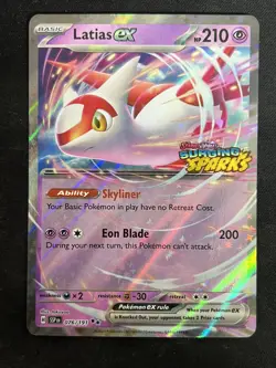 076/191 Latias ex Stamped Surging Sparks SSP Promo Card Double Rare - NM / Mint - Image 1