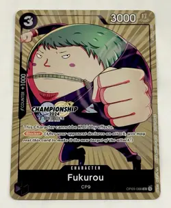 2024 One Piece Fukurou CS Celebration Pack Stamped Card English Gold Foil - Image 1