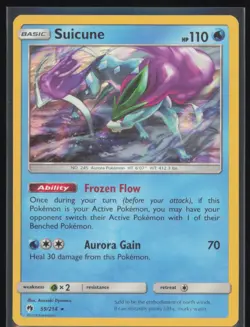 Suicune Holo 59/214 Pokemon SM08: Lost Thunder LP Pokemon Card - Image 1