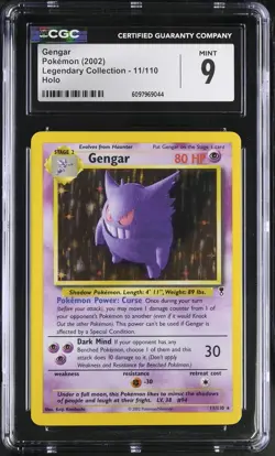 CGC 9 MINT Gengar 2002 Legendary (Collection) 11/110 Holo Pokemon Card - Image 1