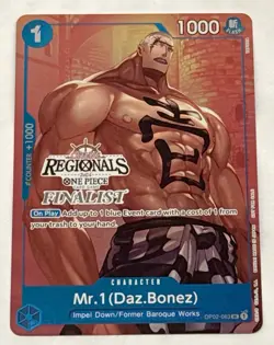 Mr.1 (Daz.Bonez) Offline Regional Finalist Promo OP02-063 One Piece Card English - Image 1