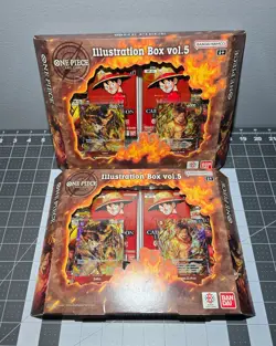 One Piece Card Game Illustration Box Vol. 5 Lot Of 2 2xOP13 & 2x PRB02 2x Promo - Image 1