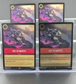 Disney Lorcana Get to Safety! 130/204 Whispers in the Well Rare 4 Cards Set - Image 1