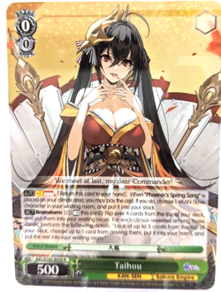 Weiss Schwarz Taihou Azur Lane AZL/S102-E039 Rare R Trading Card - Image 1