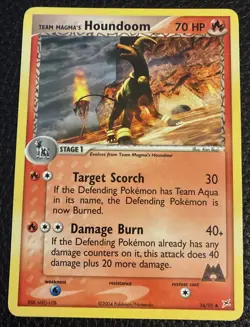 Pokemon Card - Team Magma's Houndoom Team Magma vs Team Aqua 34/95 Non Holo NM- - Image 1