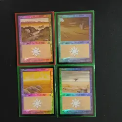 4x FOIL PLAINS Set Mercadian Masques | NM+ TIME CAPSULE | One of Each Art! - Image 1