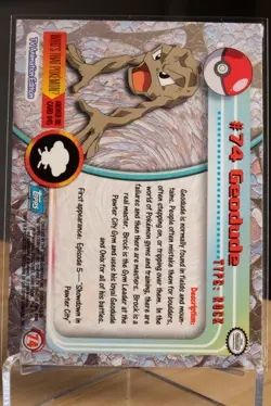 Geodude 74 Topps Regular Vintage Pokemon Card NM - Image 2