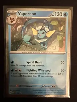 Vaporeon SVP 168 Pokemon Cosmos Holo Prismatic Evolutions Black Star Promo Card - Image 1