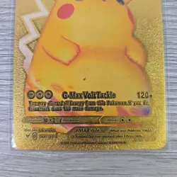 Pikachu Vmax Gigantamax Gold Foil Pokemon Card 044/185 310hp W/ Top Loader - Image 3