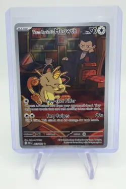 Team Rocket's Meowth 203/182 Sv10: Destined Rivals Holo - Pokemon - Image 1