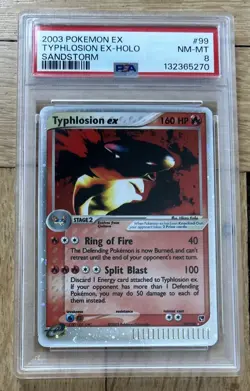 2003 Pokemon EX Sandstorm Typhlosion ex Holo PSA 8 Freshly Graded!! - Image 1