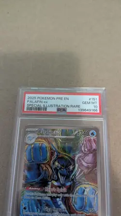 Pokemon TCG Palafin EX 151/131 Prismatic Evolutions SIR PSA 10 - Image 2