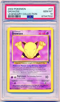 2002 Pokemon Legendary Collection Drowzee #73 PSA 10 - POP 34 - Image 1