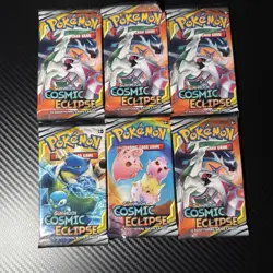 Lot Of 6 Pokemon Sun & Moon Cosmic Eclipse Booster Packs - SEALED 820650805899 - Image 1
