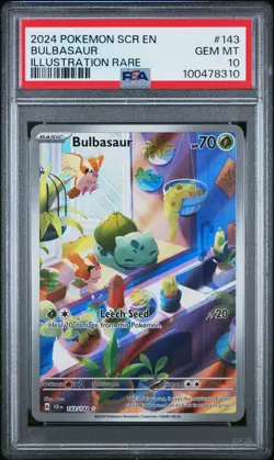 Bulbasaur Illustration Rare PSA 10 Gem Mint 2024 Pokemon Stellar Crown 143 - Image 1
