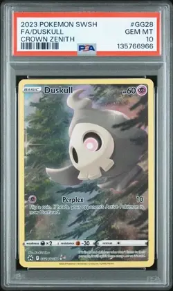 2023 Duskull Full Art GG28/GG70 Pokemon Crown Zenith PSA 10 Low Pop - Image 1