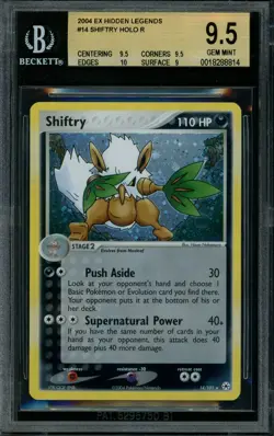 2004 Pokemon Shiftry 14/101 Holo EX Hidden Legends BGS 9.5 GEM MINT 10 SUB! PSA - Image 1