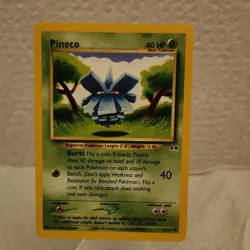 Pokemon Pineco Neo Discovery 61/75 Common 40 HP Regular Basic English Unlimited - Image 1