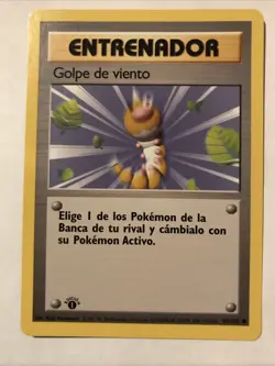 Pokemon TCG Base Set Trainer Spanish Gust of Wind - 93/102 1st Edition - Image 1