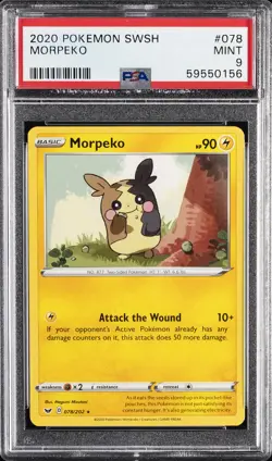 2020 POKEMON SWORD & SHIELD #078 MORPEKO PSA 9 - Image 1