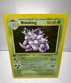 Nidoking 011/102 Base Set Holo 1st Edition GERMAN Pokemon TCG Rare NM - Image 2