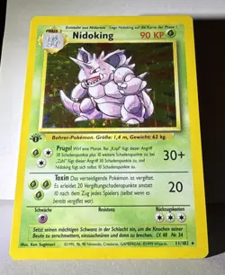 Nidoking 011/102 Base Set Holo 1st Edition GERMAN Pokemon TCG Rare NM - Image 3