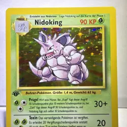 Nidoking 011/102 Base Set Holo 1st Edition GERMAN Pokemon TCG Rare NM - Image 4