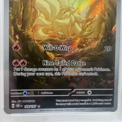 2023 POKEMON OBF EN-OBSIDIAN FLAMES ILLUSTRATION RARE #199 NINETALES PSA 9 MINT - Image 3