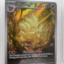 2023 POKEMON OBF EN-OBSIDIAN FLAMES ILLUSTRATION RARE #199 NINETALES PSA 9 MINT - Image 4