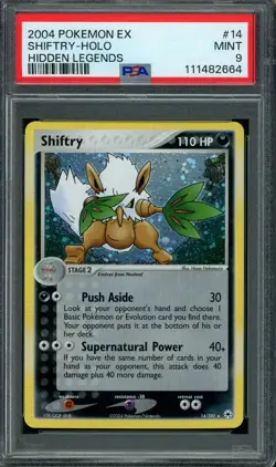 2004 Pokemon Shiftry 14/101 Holo EX Hidden Legends PSA 9 MINT! NEW CERT - Image 1