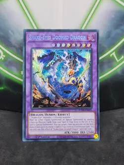 Yugioh Snake-Eyes Doomed Dragon SUDA-EN035 Secret Rare 1st Edition NM - Image 1