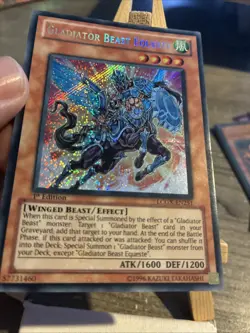 Carte Yu Gi Oh Gladiator Beast Equeste LCGX EN251 1st Edition Secret Rare - Image 3
