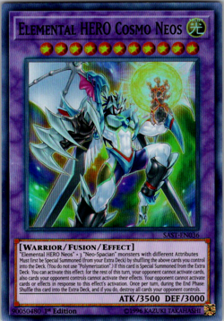 Elemental HERO Cosmo Neos SAST-EN036 1st Super Rare Yugioh Card - Image 1
