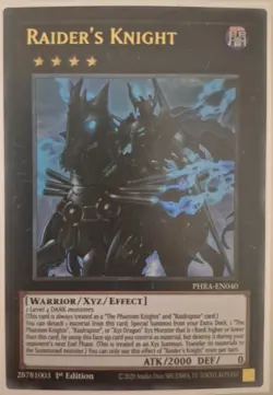 YuGiOh Raider's Knight Ultra Rare 1st Edition PHRA-EN040 - Image 1