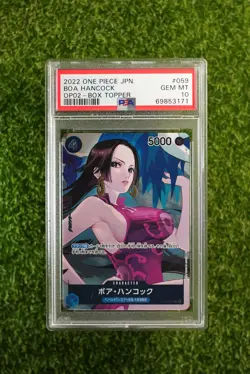 PSA 10 GEM MT One Piece Japanese BOA HANCOCK Box Topper OP02-059 - Image 1