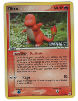 Ditto Reverse Holo 37/113 ex Delta Species Charmander 2005 NM Pokemon - Image 1