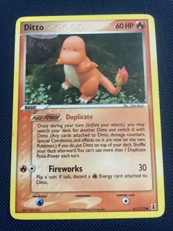 Pokemon Card - Ditto (Charmander) Delta Species 61/113 LP-MP+ vintage 2005 - Image 1